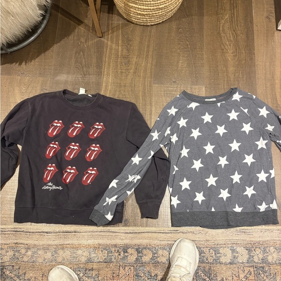 Graphic Sweatshirt Bundle - Rolling Stones and Star Print - Picture 1 of 3